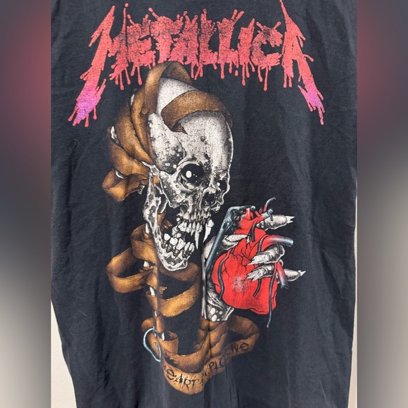Metallica Heart Explosive Black T-Shirt OFFICIAL - Picture 3 of 7